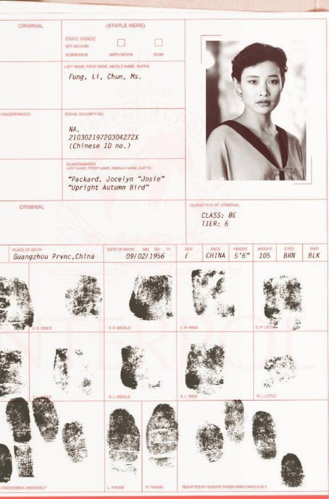 INTERPOL Singapore dossier page PACKARD, JOSIE
