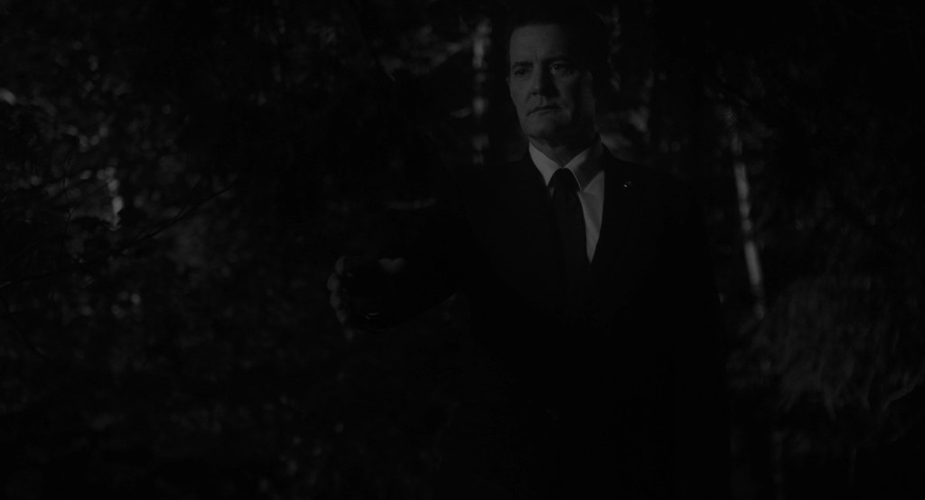 Dale Cooper in the woods at night — arm extended, Part 17
