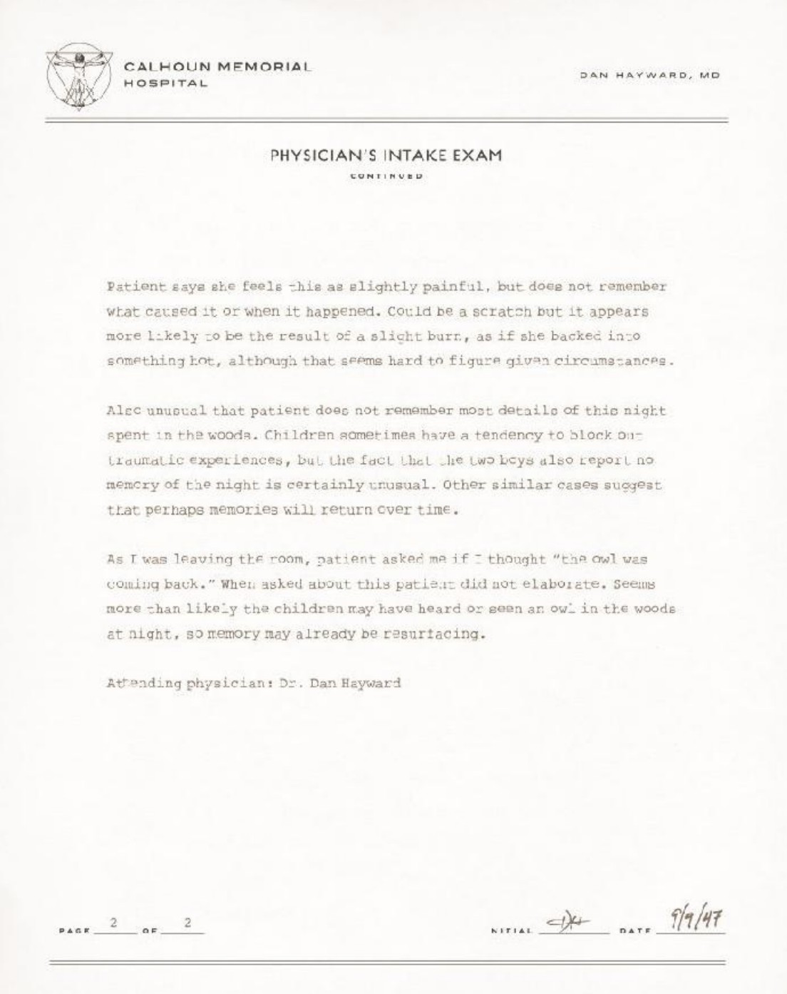 Second dossier plate related to Margaret Coulson / medical or accompanying record