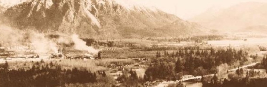 Early view of Twin Peaks — the twin mountains and falls country named in the dossier
