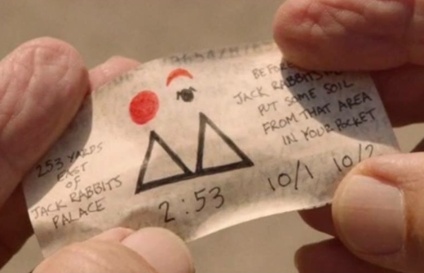 Handwritten Briggs slip — Jack Rabbit's Palace, soil, 2:53, drawn peaks