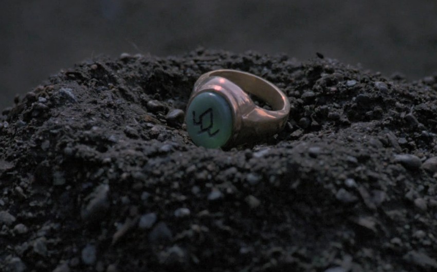 Owl Cave green Formica ring